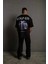 Erkek Sırt Golf Baskılı Oversize T-Shirt - Siyah 2