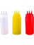 3 Adet 750 ml 3 Delikli Profesyonel Sosluk - Yaglık ( Sarı-Kırmızı-Beyaz ) 1