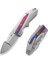 Coral Slt Flipper Knife Titanium & Timascus Handle Çakı 2