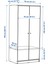 Kleppstad Gardırop Beyaz 79 x 176 cm Raflı 2 Kapaklı Askılı Dolap 4