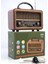 Nostaljik Radyo Ahşap Görünümlü Şarj Edilebilir Bluetooth Hoparlör Usb Hafıza Kartı Destekli 4