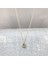 Altın Kolye - 1.05 Ct Green Topaz Sade 14 Ayar Altın Tasarım Modern Kolye-Green Topaz Kolye Tasarım Hediye Kolye 5