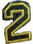Aplike Ütü Ile Yapışan 2 Rakamı Arma 2x4 cm 1