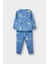 Erkek Bebek Pijama Takımı Dinozor Baskılı Uzun Kollu Penye Üst Uzun Alt 4