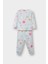 Kız Bebek Pijama Takımı Uzay Baskılı Uzun Kollu Penye Üst Uzun Alt 4
