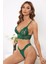 Kadın Yeşil Çapraz Sırt Detaylı Şık Bralet Takım 1