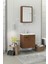 Fix Loft 55 Cm Banyo Dolabı,Seramik Lavabolu, Aynalı,Lavabo Dahil,Mdf,Aybe Kahve 3