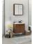 Fix Loft 65 Cm Banyo Dolabı,Seramik Lavabolu, Aynalı,Lavabo Dahil,Mdf,Aybe Kahve 3