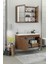Fix Loft 100 Cm Banyo Dolabı,Seramik Lavabolu, Aynalı,Lavabo Dahil,Mdf,Aybe Kahve 4