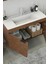 Fix Loft 100 Cm Banyo Dolabı,Seramik Lavabolu, Aynalı,Lavabo Dahil,Mdf,Aybe Kahve 5