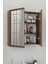 Fix Loft 85 Cm Banyo Dolabı,Seramik Lavabolu, Aynalı,Lavabo Dahil,Mdf,Aybe Kahve 6
