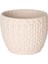 Beton Saksı Örgü Desenli Beyaz 14X13 Cm. 1