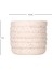 Beton Saksı Yatay Kabartma Çizgili Krem 7,5x7 Cm. 4