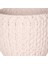 Beton Saksı Örgü Desenli Krem 12X10,5 Cm. 2