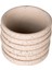 Beton Saksı Yatay Kabartma Çizgili Krem 10X8 Cm. 3