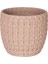 Beton Saksı Örgü Desenli Kahverengi 12X10,5 Cm. 1