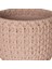 Beton Saksı Örgü Desenli Kahverengi 12X10,5 Cm. 2