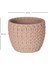 Beton Saksı Örgü Desenli Kahverengi 12X10,5 Cm. 4