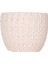 Beton Saksı Örgü Desenli Krem 11X8,5 Cm. 4
