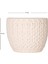 Beton Saksı Örgü Desenli Beyaz 11X8,5 Cm. 4
