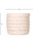 Beton Saksı Yatay Kabartma Çizgili Krem 10X8 Cm. 5