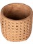 Beton Saksı Hasır Desenli Kahverengi 11X10 Cm. 3