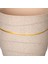 Seramik Saksı Gold Şeritli Bej 12X11,5 Cm. 2
