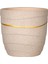 Seramik Saksı Gold Şeritli Bej 12X11,5 Cm. 3