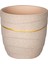 Seramik Saksı Gold Şeritli Bej 12X11,5 Cm. 4
