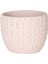 Beton Saksı Örgü Desenli Krem 14X13 Cm. 1