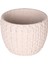 Beton Saksı Örgü Desenli Krem 14X13 Cm. 4