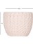 Beton Saksı Örgü Desenli Krem 14X13 Cm. 5