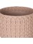 Beton Saksı Örgü Desenli Kahverengi 14X13 Cm. 2