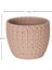 Beton Saksı Örgü Desenli Kahverengi 11X8,5 Cm. 4