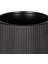Seramik Saksı Dikey Kabartma Çizgili Siyah 12,5X12 Cm. 2
