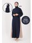 Leyla Abaya Şal Peçe 3'lü Set Lacivert 1