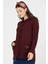 Bebe Yaka Nakışlı Kadın Triko Ceket - Bordo 2