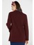 Bebe Yaka Nakışlı Kadın Triko Ceket - Bordo 4