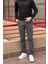 Erkek, Füme, Slim fit, pamuklu dokuma pantolon 1