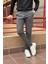 Erkek, Füme, Slim fit, pamuklu dokuma pantolon 2