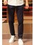 Erkek, slim fit, parça boya chino pantolon 2