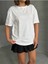 Kadın Kısa Kollu Bisiklet Yaka Taş Işlemeli Salaş Basic Tshirt G1801 1