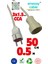 50 Santim Uzatma Kablosu Tek Prizli Cca 3x1.5mm² | Kısa Mesafe Atlatma Kablosu| Amezay Cable 1