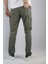 Bel bağcıklı, Pamuklu gabardin kumaş, Oversize-Regular fit kargo cep pantolon 256 3