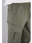Bel bağcıklı, Pamuklu gabardin kumaş, Oversize-Regular fit kargo cep pantolon 256 4