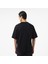 Star Chevron Baskılı Oversize Fit Erkek Siyah T-Shirt 2