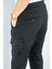 Bel bağcıklı, Pamuklu gabardin kumaş, Oversize-Regular fit kargo cep pantolon 256 4