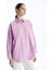 Lcw Modest Lila Düz Poplin Kadın Gömlek Tunik 1