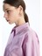 Lcw Modest Lila Düz Poplin Kadın Gömlek Tunik 3