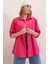 Kadın Fuşya Oversize Uzun Basic Gömlek GM5000 3
